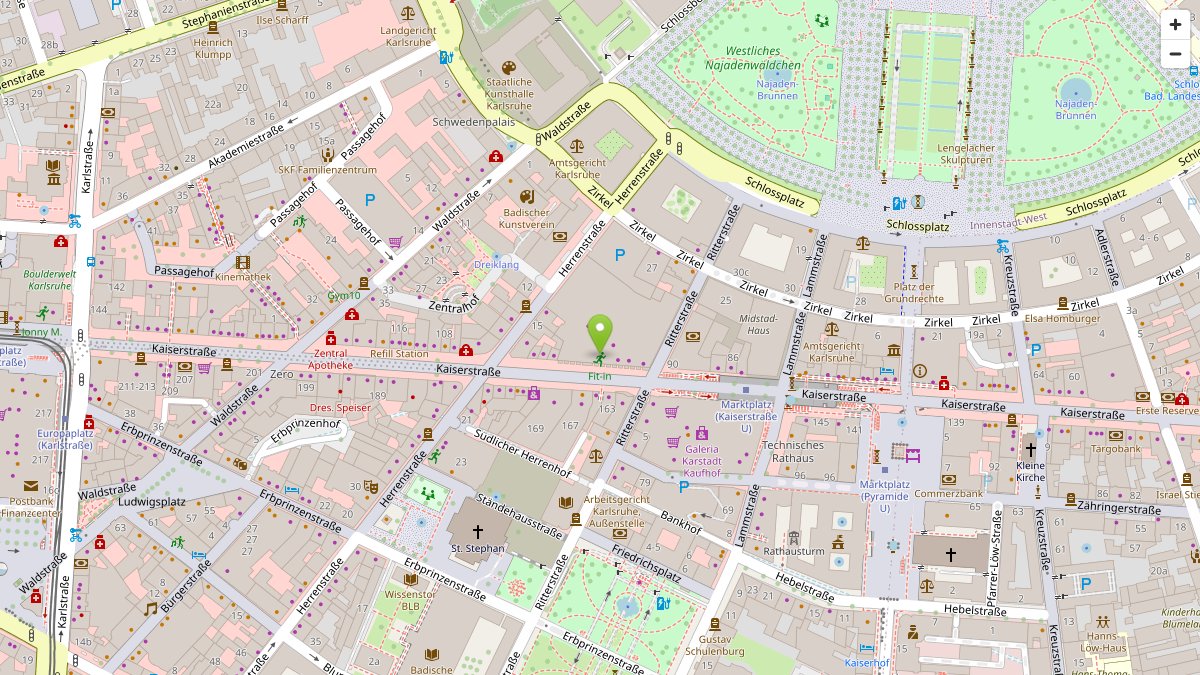 Karte: Kaiserstraße 94a, 76133 Karlsruhe